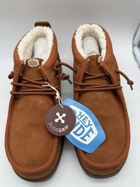 Hey Dude Wally Mid Gripr Warmth Brown Men's Size 9